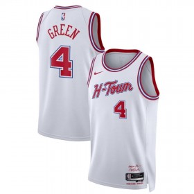 Maillot NBA Houston Rockets Jalen Green 4 Nike 2023-24 City Edition Blanc Swingman - Homme